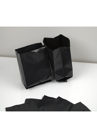 50 Adet Fide Poşeti 9X15 Cm Körüklü Fide Torbası Fidan Poşeti
