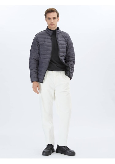 Koyu Gri Dokuma Mont Koyu Gri