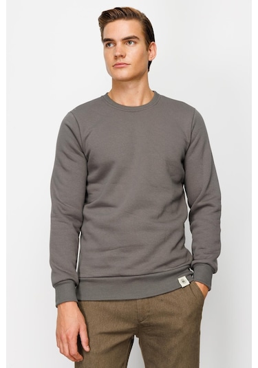 Igs İgs Erkek Koyu Gri Standart Bisiklet Yaka Sweatshirt Koyu Gri