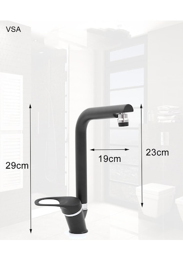 Mat Delta Siyah Robot Yağmurlama Tepe Duş Seti Banyo Lavabo Evye Batarya Seti Siyah