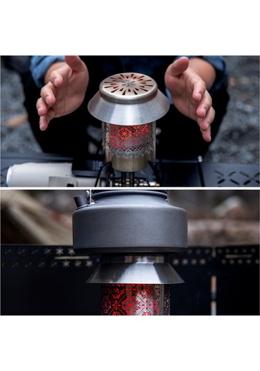 Açık Hava Isıtıcısı Taşınabilir Kamp Gazlı Ocak Isıtıcısı Paslanmaz Çe Gümüş