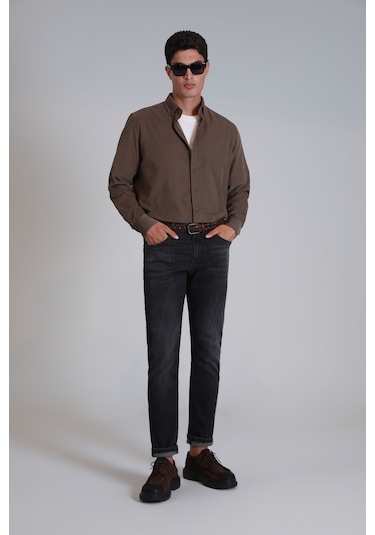 Lufian Owen Smart Jean Erkek Pantolon Slim Fit Grey Grey 112200220100151 Grey