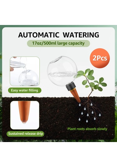 2 Adet 500ml Otomatik Damla Sulama Sistemi Kendinden Sulama