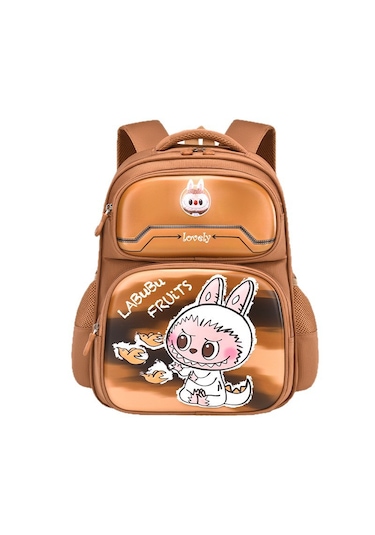 Rabobo İlköğretim Öğrencileri İçin Karikatür Okul Çantası-kahvere