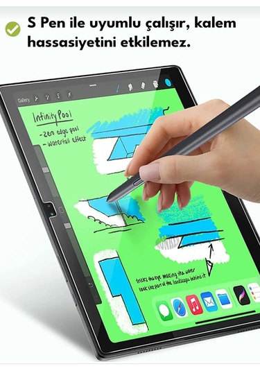 Samsung Galaxy Tab A9 + Plus Uyumlu 11inç Temperli Ekran Koruyucu