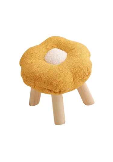 Suntek Footrest Puf Karikatür Çiçek Şekilli Kanepe Sarı Sarı