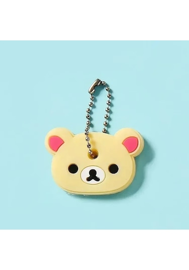 Mınıso 46 Modelli Toptan Anime Anahtarlık Kapağı - Minnie Karikatür Taşınabilir Anahtarlık Tutucu Gümüş Whıte