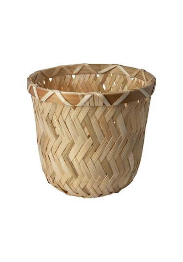 Bambu Saksı, Bambu, 9 Cm Büyük Boy ( 12,5 X 8 Cm