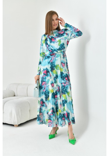 Ftz Women Kadın Desenli Elbise Mint 30842-Mint