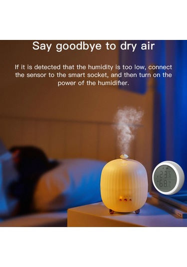 Geeroyoo Tuya Akıllı Zigbee Sıcaklık Ve Nem Sensörü Zeka Sahnesi Gerçek Zamanlı Algılama Termometresi