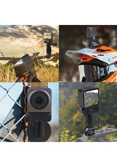 Djı Osmo Action 2 Kamera Manyetik Şarj Tabanı İçin 1/4 İnç Ve Arri Delikli, Özellik: Set A Siyah