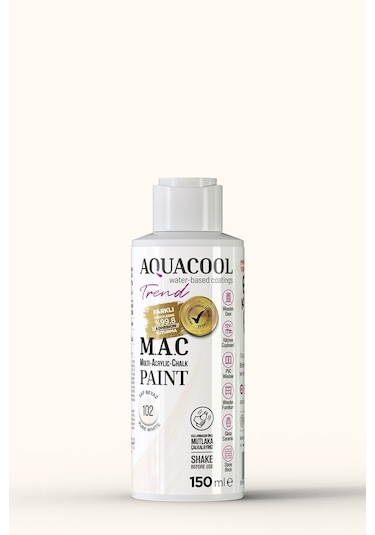 Aquacool Trend M.a.c 102 Su Bazlı Akrilik Boya Saf Beyaz 150 ML