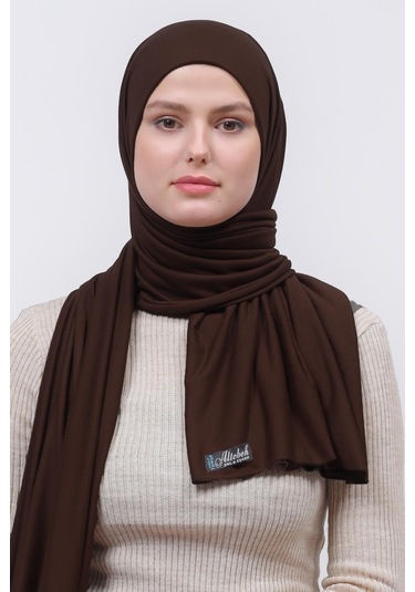 Penye Şal Düz Acı Kahve Tesettür