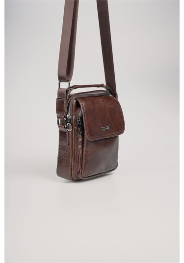 Çççs 31590 Hakiki Deri Askılı Çanta Kahve
