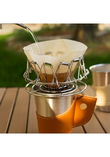 Metabagua Kahve Filtresi Konisi Pour Over Kahve Damlatıcı Stand Tutucu Altın M3nbhh Çok Renkli