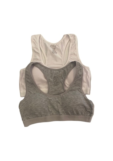 Underwear Bodyway 2'li Pedli Sporcu Büstiyer 80-95 Beyaz - Gri