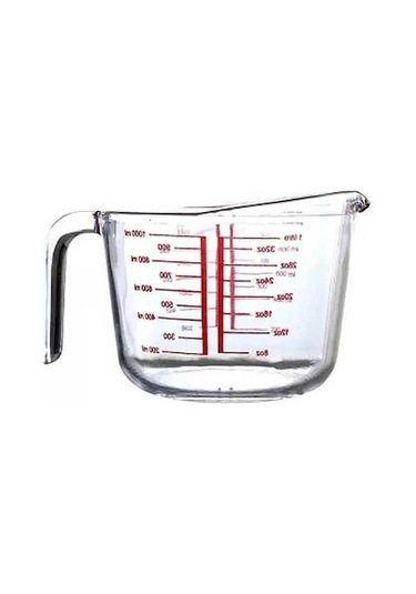 Pazly Cam Ölçüm Kabı Seti - 250/500/1000ml - Mikrodalga Fırın Güvenli - Mutfak Şeffaf Ölçüm Kabı Şeffaf