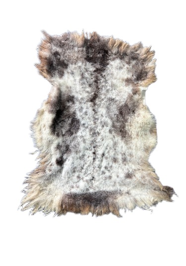 Naturel Dekoratif Boyasız Kısa Tüylü Doğal Desenli 60 X 50 Cm Koyun Postu Paspas - Gerçek Deri Post Çok Renkli
