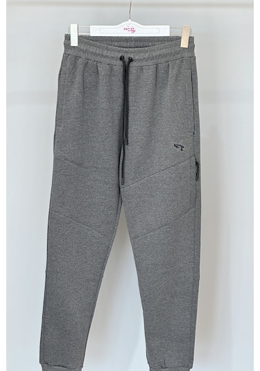 Paçası Lastikli 4 Cepli Şardonlu Erkek Eşofman Altı 7085 Antrasit Antrasit