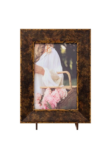 Ahşap Görünümlü Dekoratif 4'lü Fotoğraf Çerçevesi