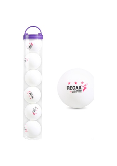 Ranyeek 6 Adet 3 Yıldızlı 40mm Abs Tenis Topu - İyi Zıplama, Spor Kulüpleri Ve Robot Antrenmanı İçin Beyaz