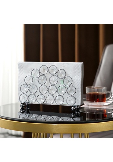 Suntek Peçete Dispenseri Benzersiz Ayaklı Mendil Tutucusu Gümüş