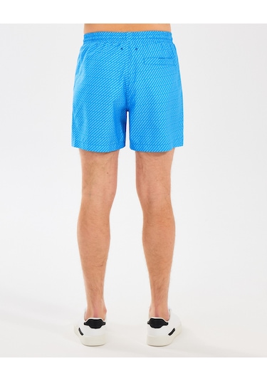 Skechers M 5 Inch Allover Print Swimshort Erkek Mavi Deniz Şortu S2510008-400 Mavi