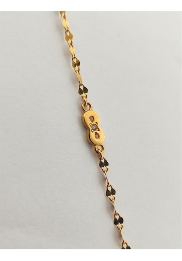 Pırlant Taşlı Sonsuzluk Boomerang Altın Bileklik