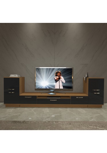 Decoraktiv Trendstyle On2 Slm Tv Ünitesi Tv Sehpası Ceviz - Siyah
