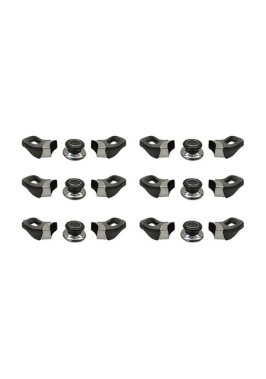 Siyah Kromajlı Tencere Yan Kulpları Ve Kapak Kulp Seti - 6 Set