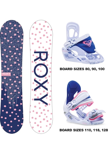 Roxy Poppy Çocuk Snowboard Ve Bağlama Seti Mor