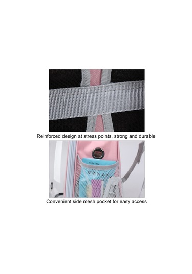 Cbtx Karikatür Desen Kedi Şeffaf Pet Çanta Uzay Kapsülü Taşınabilir Pet Sırt Çantası, Renk: Gri