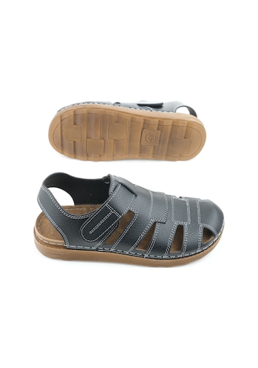 Gezer Yazlık Erkek Cırtlı Ayarlanabilir Rahat Taban Sandalet Gk1yme.00141.15.010.ı99 Siyah