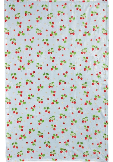 Karışık Çilek Baskılı Tv Battaniyesi 100x150 Cm