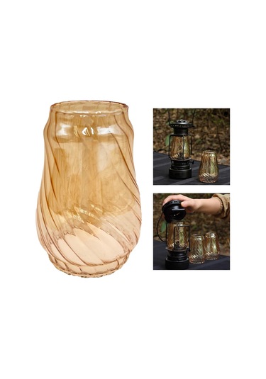 Dolıty Atmosfer Abajur Baca Şapkası Rüzgar Geçirmez Sağlam Kehribar Çok Renkli