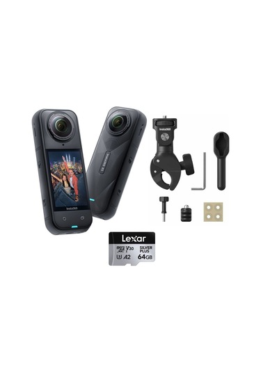 X5 Aksiyon Kamerası - Motosiklet Kiti 64 Gb Heavy Siyah