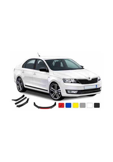 Sm Motors Skoda Rapid Lip 4 Parça Kırmızı / Tampon Eki Tyc00212404111