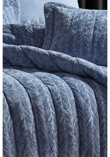 Elart Comfort yeni nesil uykuseti - 3 parça Velvet Mavi (230x220c Mavi