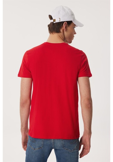 Lee Cooper Joseph Erkek O Yaka T Shırt Kırmızı 16112 Kırmızı