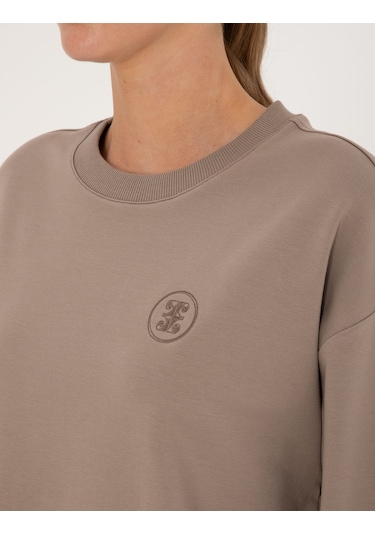 Pierre Cardin Kadın Vizon Sweatshirt 50314963-vr052 Vizon