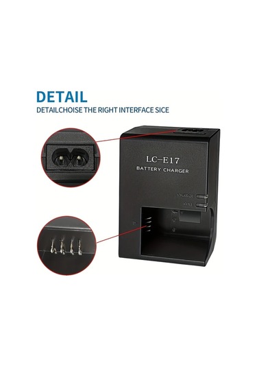 Xuweiwei Canon Lp E17 Pil Eos 750d 760d 800d 200d 77d M3 M5 M6 İçin Lc E17 Ab Fişi Edekoy 1 Set Şarj Cihazı
