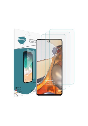 Microsonic Xiaomi Mi 11t Pro Screen Protector Nano Glass Cam Ekran Koruyucu 3'lü Paket