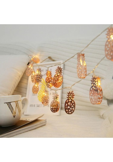 Hdmarketim Altın Sarısı Ananaslı Led Gün Işığı Gece Lambası Dekor