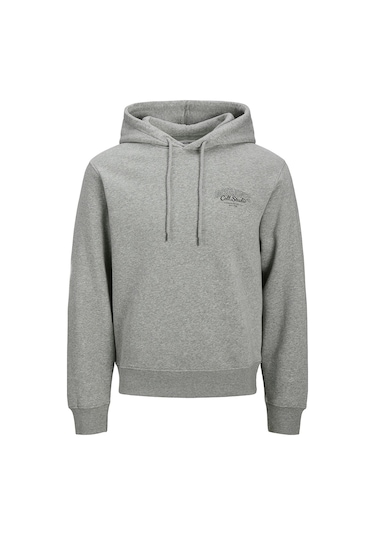 Jack&jones Makoto Erkek Gri Kapüşonlu Sweatshirt Gri