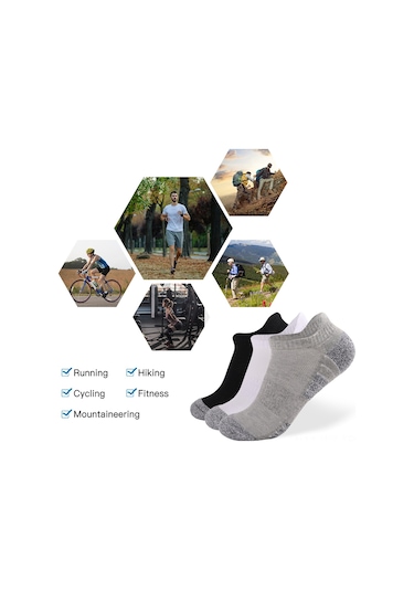 Wezone Beyaz Spor Çoraplar, Bambu Tabanlı, S Beden 35-38 , 10 Çift Paket, Antibakteriyel Ve Nem Emici Beyaz