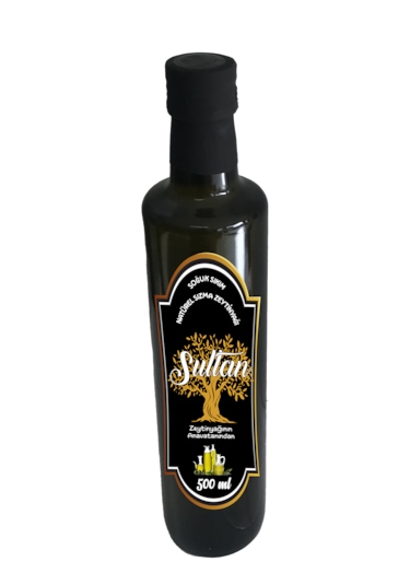 Sultan Soguk Sıkım Natürel Sızma Zeytinyağı Cam 500 ML