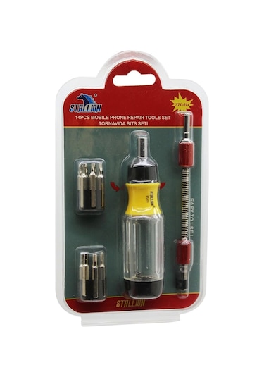 14 Parça Yaylı Telefon Tamir Tornavida Bits Seti 4172