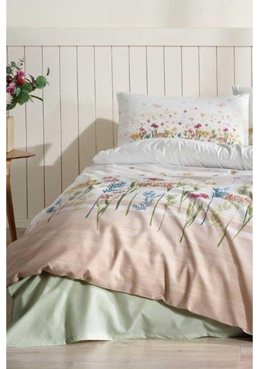 Özdilek Nev Spring Garden Nevresim Takımı Çift Kişilik Somon - Lastiksiz Somon