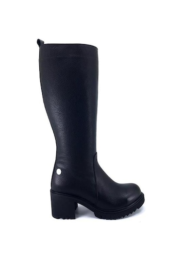 Mammamia 2060 Hakiki Deri Günlük Kadın Bot-siyah Siyah