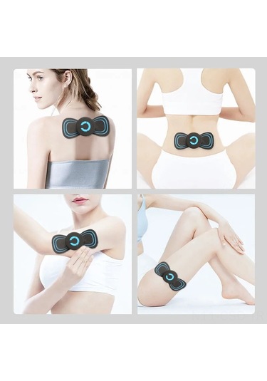 Samdoo Evde Kullanalım Ems Teknolojili Boyun Fizyoterapi Cihazı - Mini Taşınabilir Akıllı Darbe Masaj Pasteri 12'li Set İngilizce Kılavuz Çok Renkli